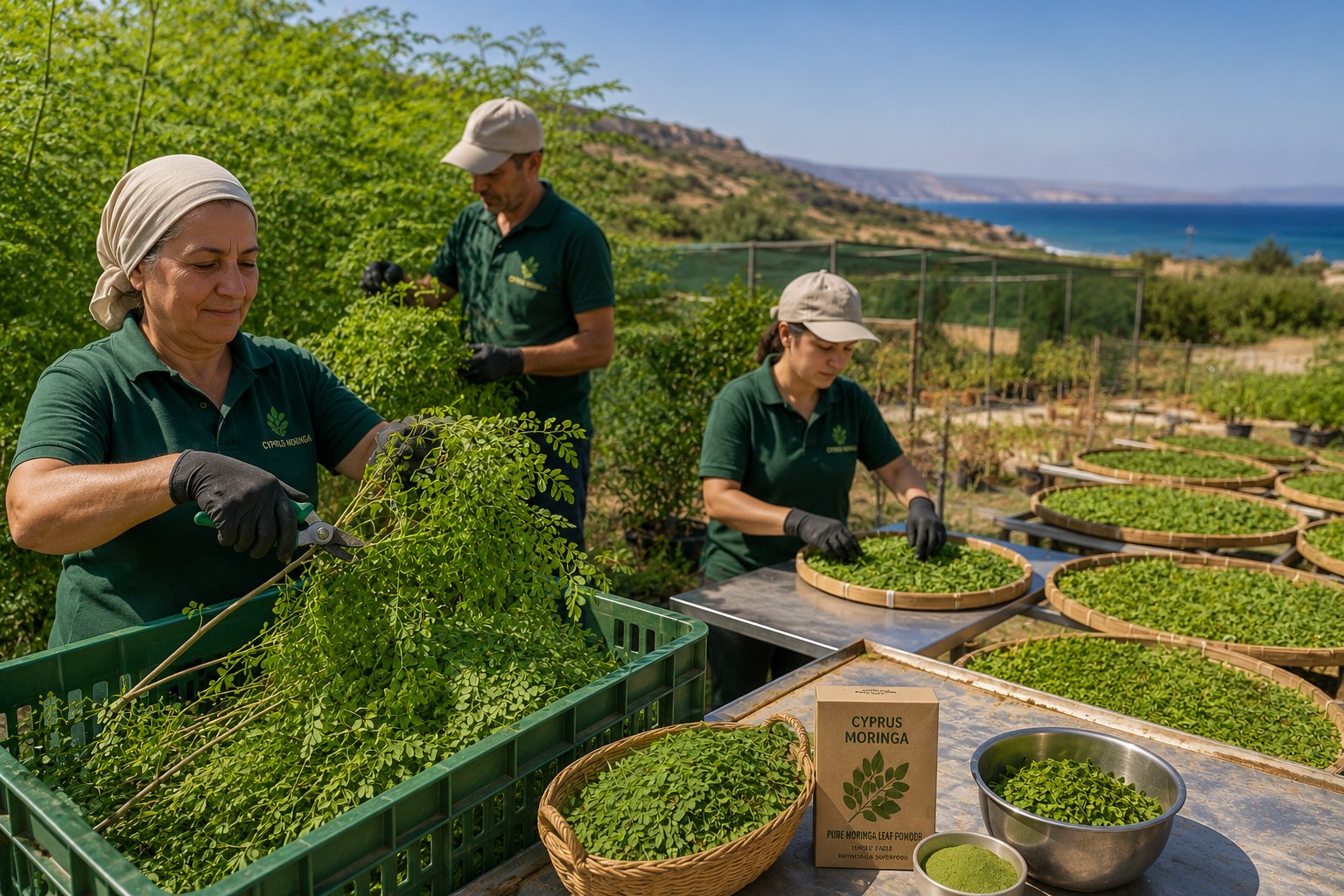 Moringa harvesting in Cyprus - Kelokedara.